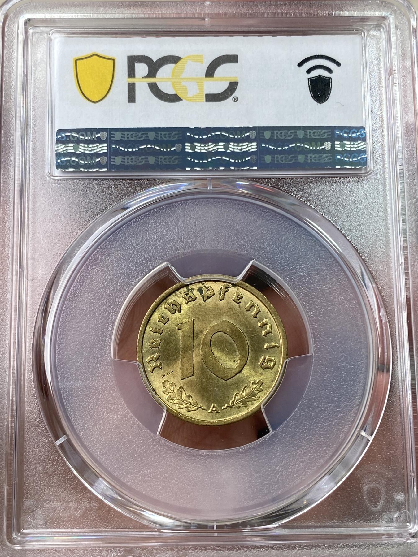 万国钱币拍卖第049期（万国夏季大拍） PCGS MS64 1939年德国帝国鹰10芬尼 三帝国经典品种（原图请私信后台或自行查询官网）