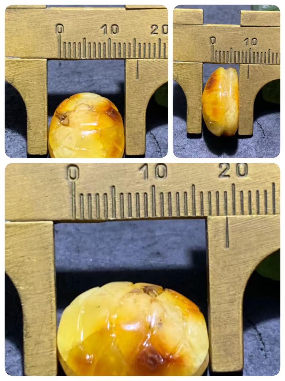 精美天然乌克兰蜜蜡雕刻龟壳寓意，富甲天下，一个，！