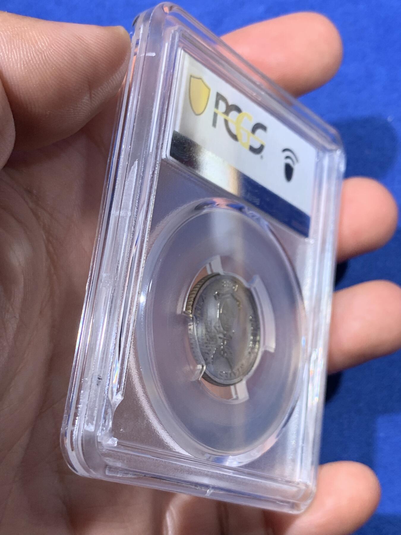 《竞宝斋》第398场 周日，周一，2场连拍 （全场包邮） PCGS MS64美属菲律宾 1938年 火山与女神 20分 银币
