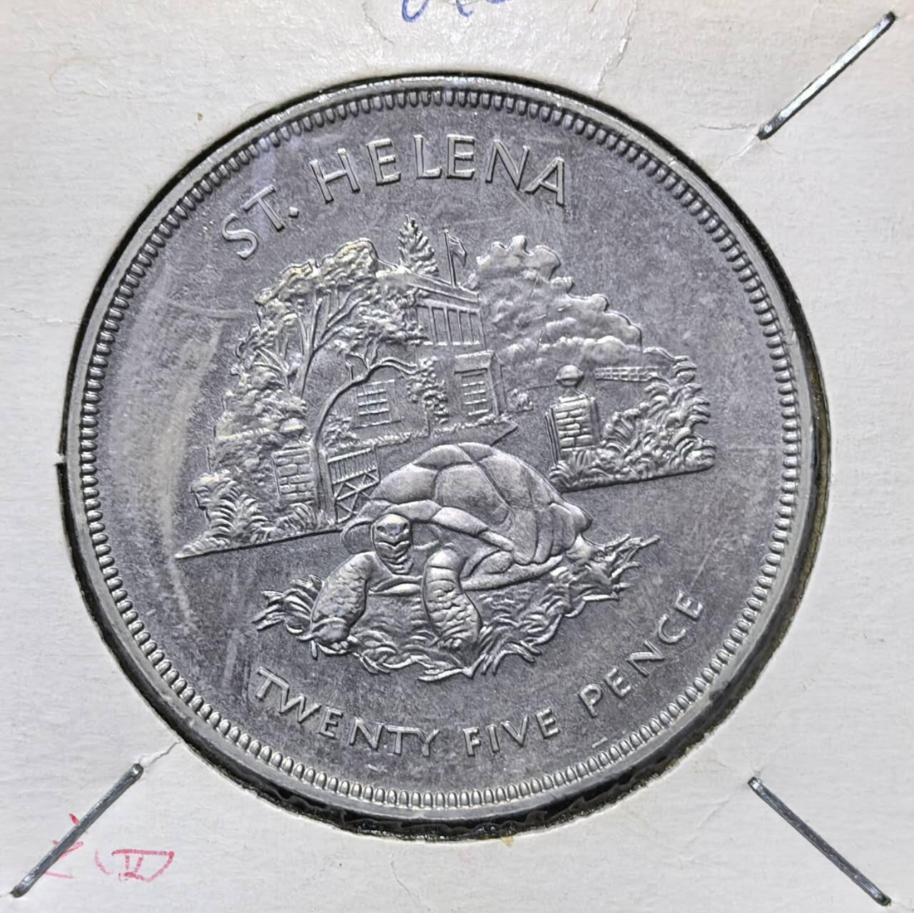 北京马甸外国币专卖第142期，外国币专场，陆续上拍，欢迎关注 1977年圣赫勒拿克郎型纪念币