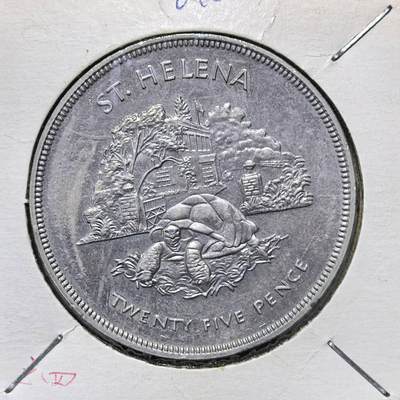 北京马甸外国币专卖第142期，外国币专场，陆续上拍，欢迎关注 - 1977年圣赫勒拿克郎型纪念币