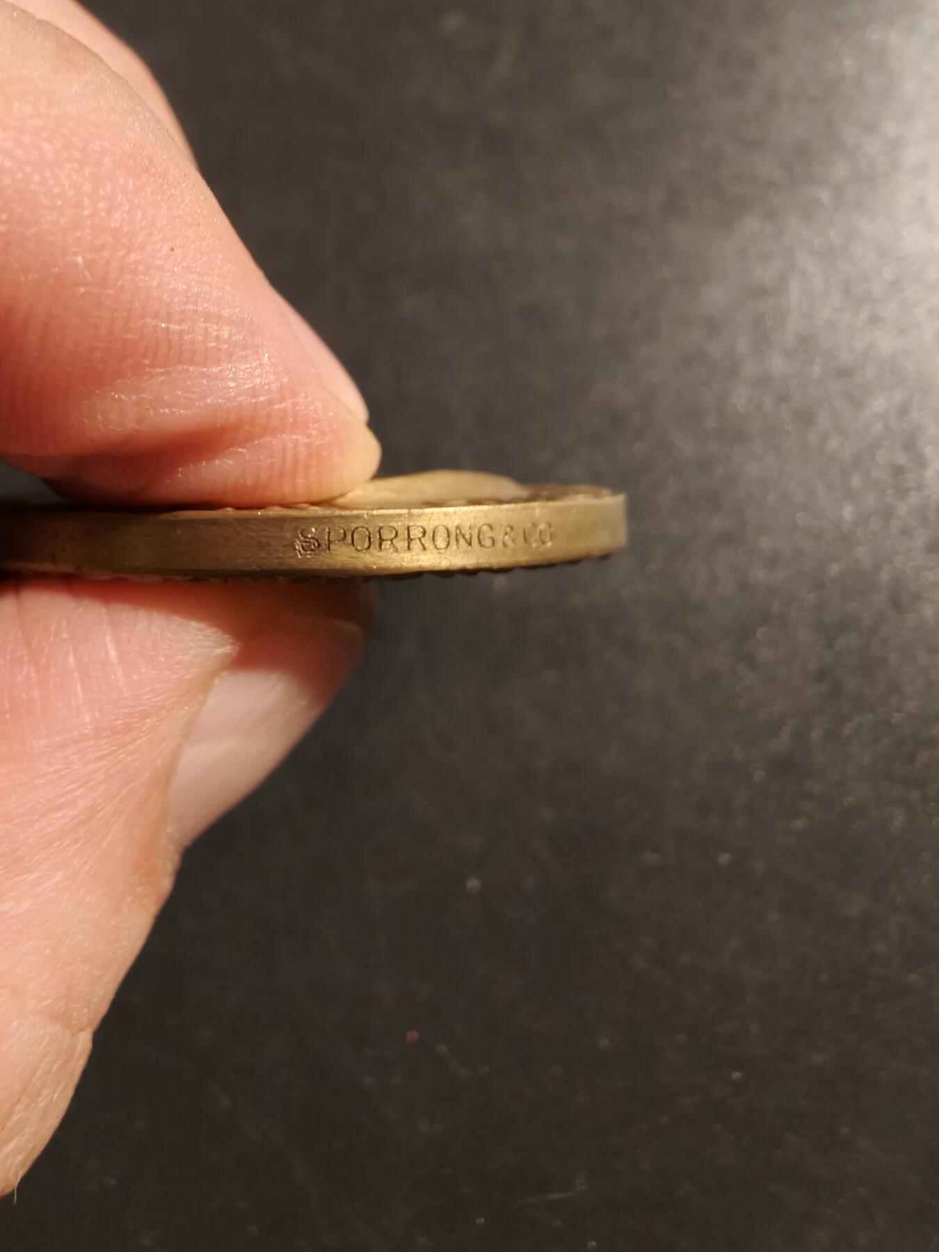 老王徽章第133期 瑞典政治家奥古斯特·布兰奇大铜章    直径40mm   重量322.5g
