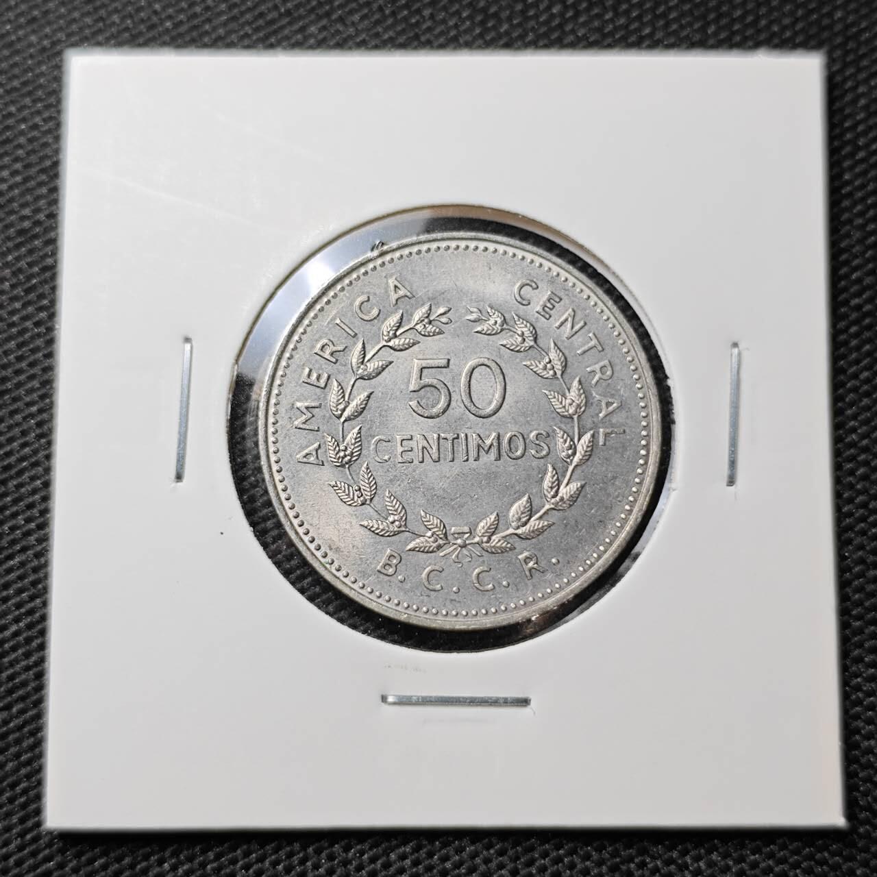 KK钱币收藏小铺 第306期 2月预留时间 周末发货 1978哥斯达黎加 50分 好品