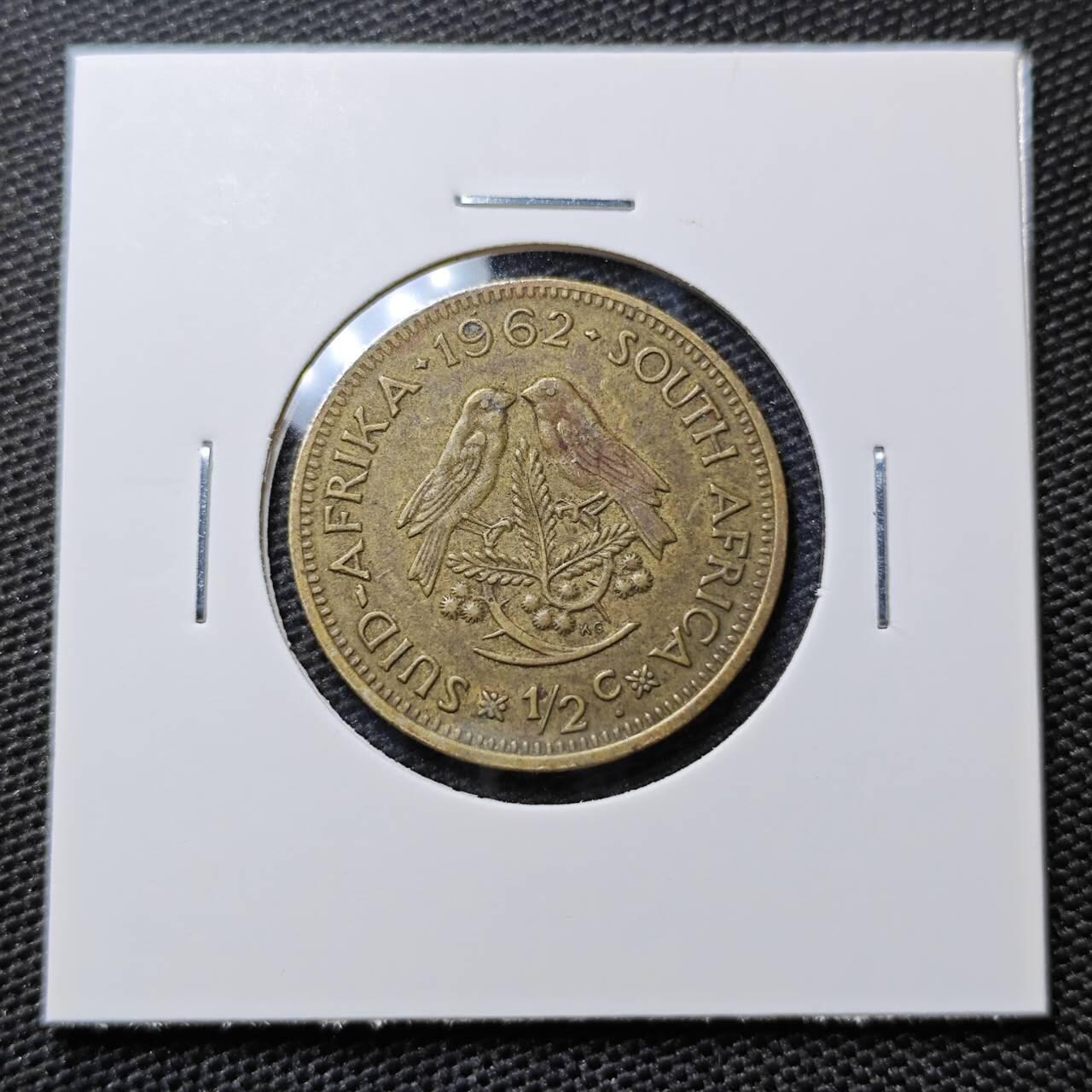 KK钱币收藏小铺 第306期 2月预留时间 周末发货  1962南非1/2分