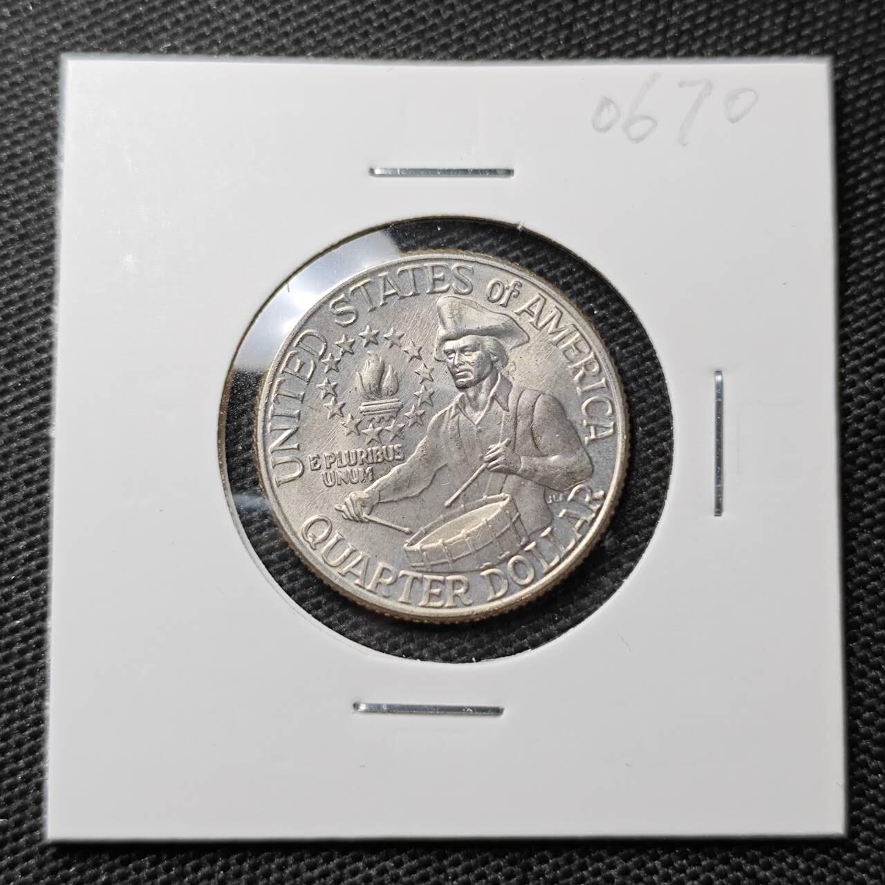 KK钱币收藏小铺 第306期 2月预留时间 周末发货 1976美国25分 建国200周年纪念币 好品