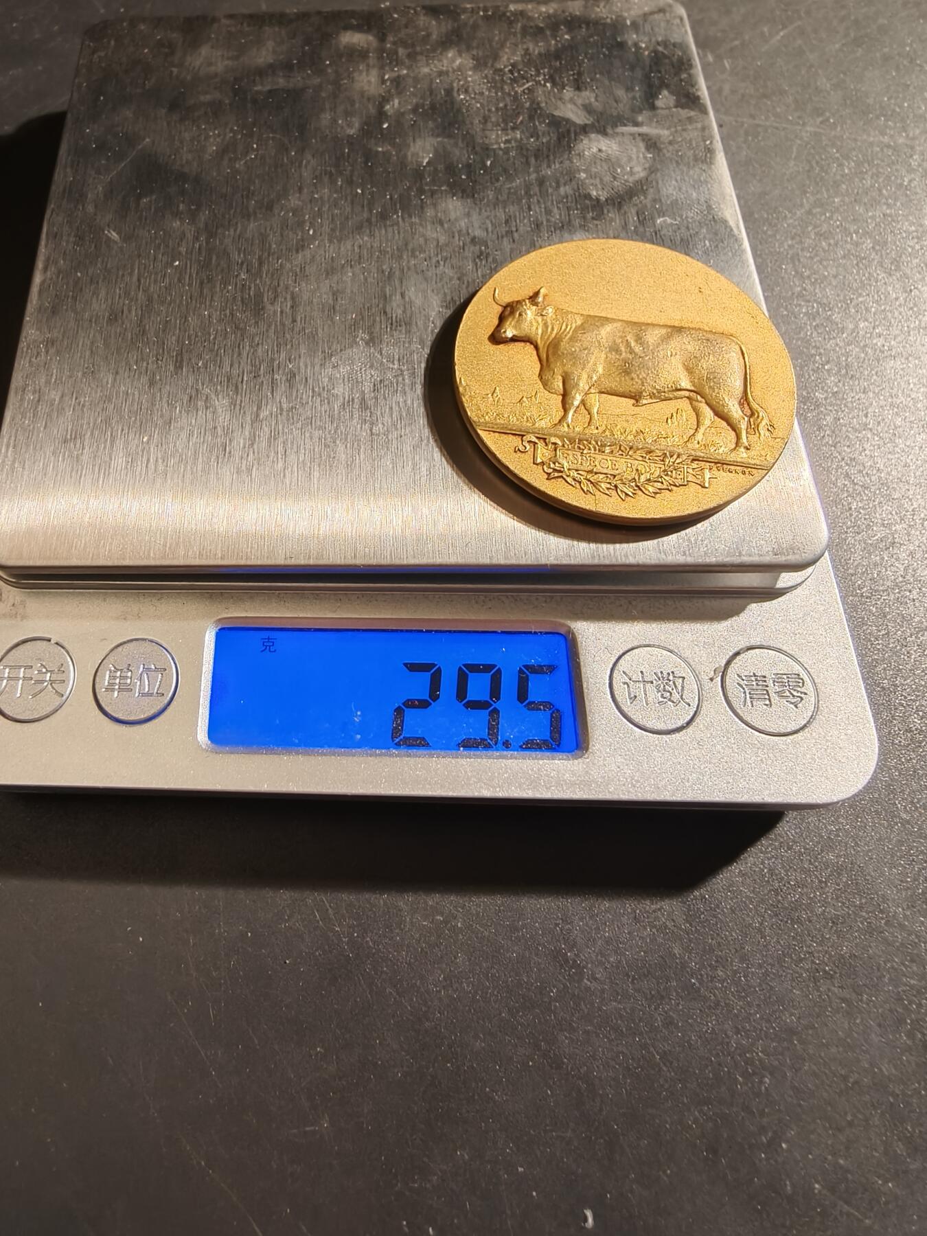 老王徽章第133期 法国农业镀金大铜章    1930年    直径42mm   重量29.5g