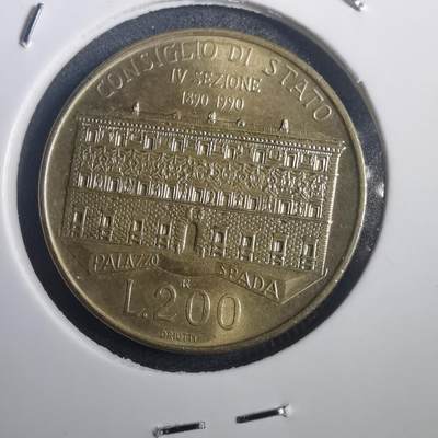 沼泽如烟--第772场 - 意大利1990年200里拉纪念币