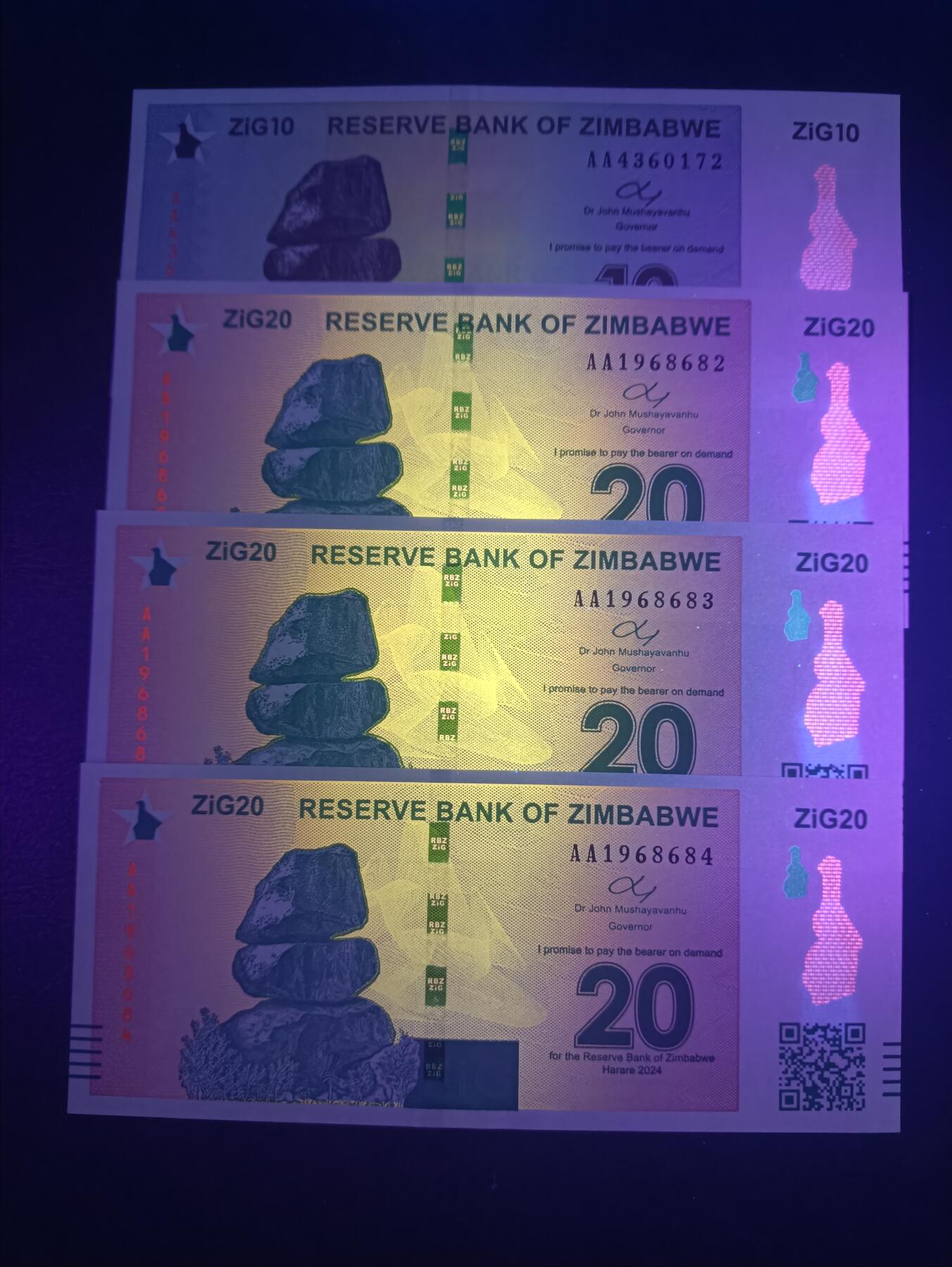 2025七月第一期（总第183期） 津巴布韦纸币批量四张UNC