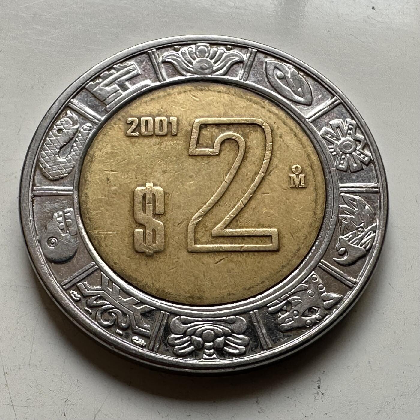 🌹外币初藏🌹🐯2025年第73场  周二无佣金特价场 墨西哥2001年二比索