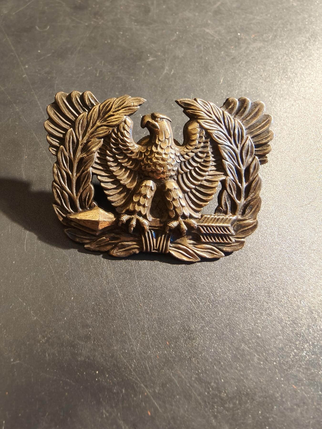 老王徽章第133期 美国陆军准尉证章    二战时期大尺寸版本   直径50mm