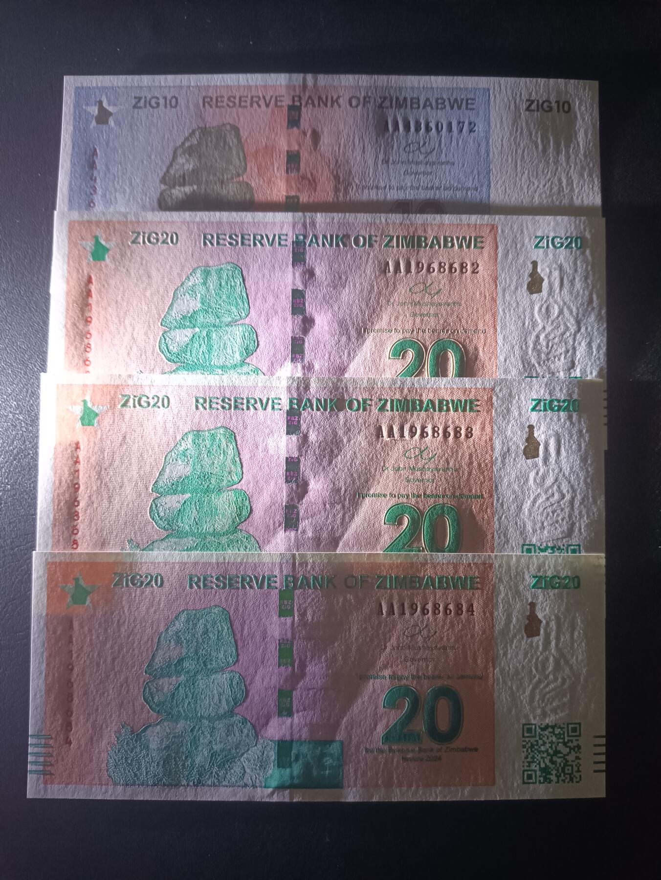 2025七月第一期（总第183期） 津巴布韦纸币批量四张UNC