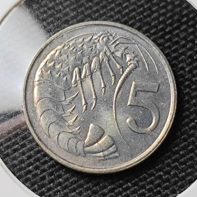 KK钱币收藏小铺 第306期 2月预留时间 周末发货 - 1990开曼群岛5分 龙虾 好品
