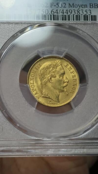 PCGS-MS64法国1869年拿破仑三世20法郎金币