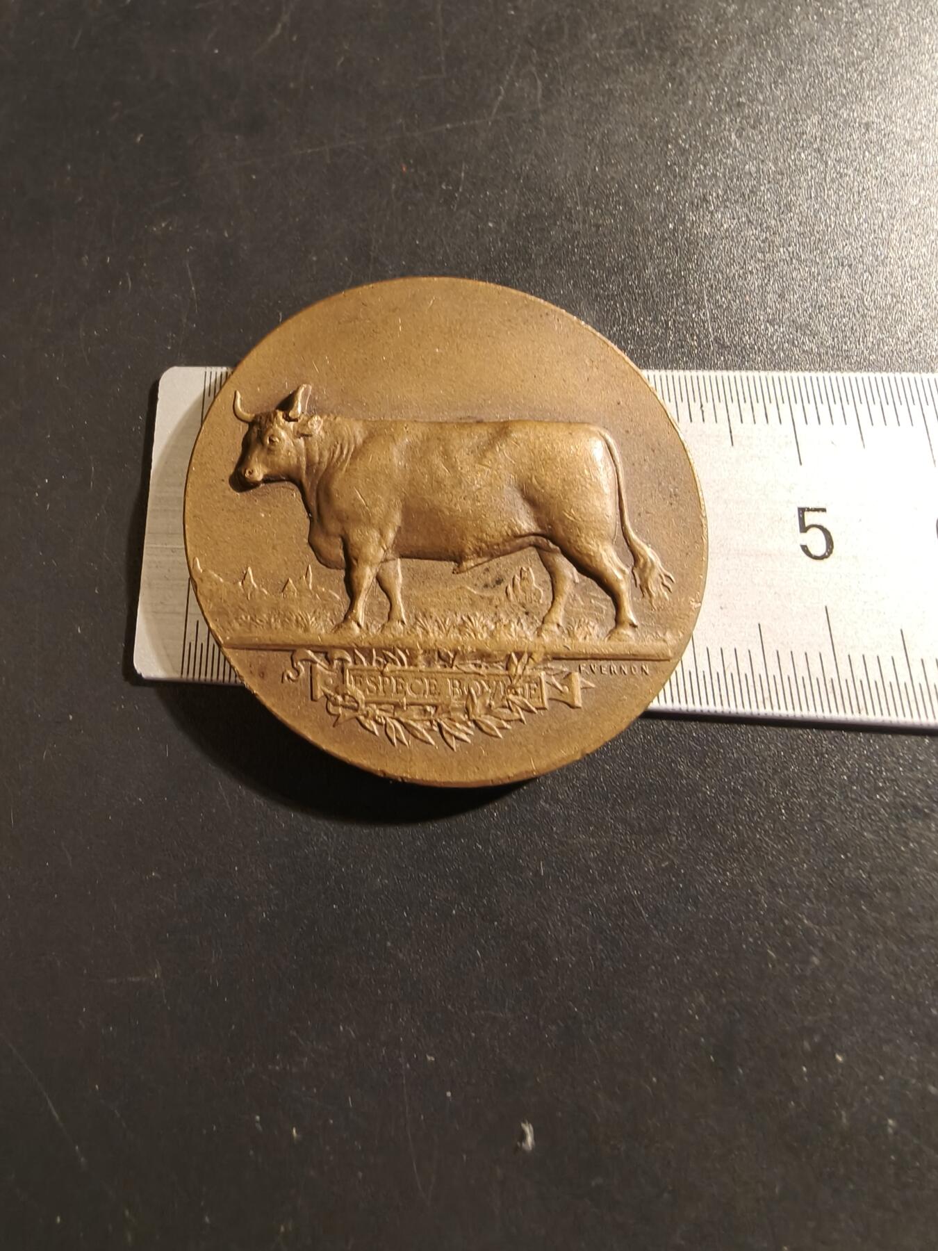 老王徽章第133期 法国农业大铜章   1929年    直径43mm    重量36.2g