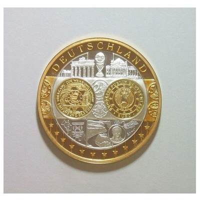 德国各大名胜古迹+欧洲地图 高浮雕精制镀金镀银章 35MM - 德国各大名胜古迹+欧洲地图 高浮雕精制镀金镀银章 35MM