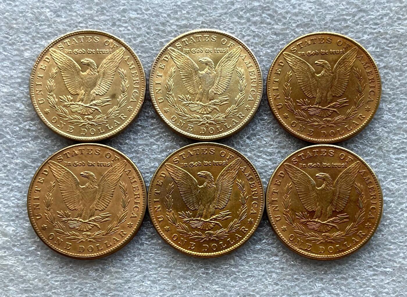 外国老铜银币，福在眼前手雕镂空玉牌，历代古钱币（含秦半两、五铢记号钱、常平五铢、会昌开元、南宋钱），彼得堡世界钱币勋章拍卖第129期 美国摩根银元流浪币造型镀金纪念章6枚
