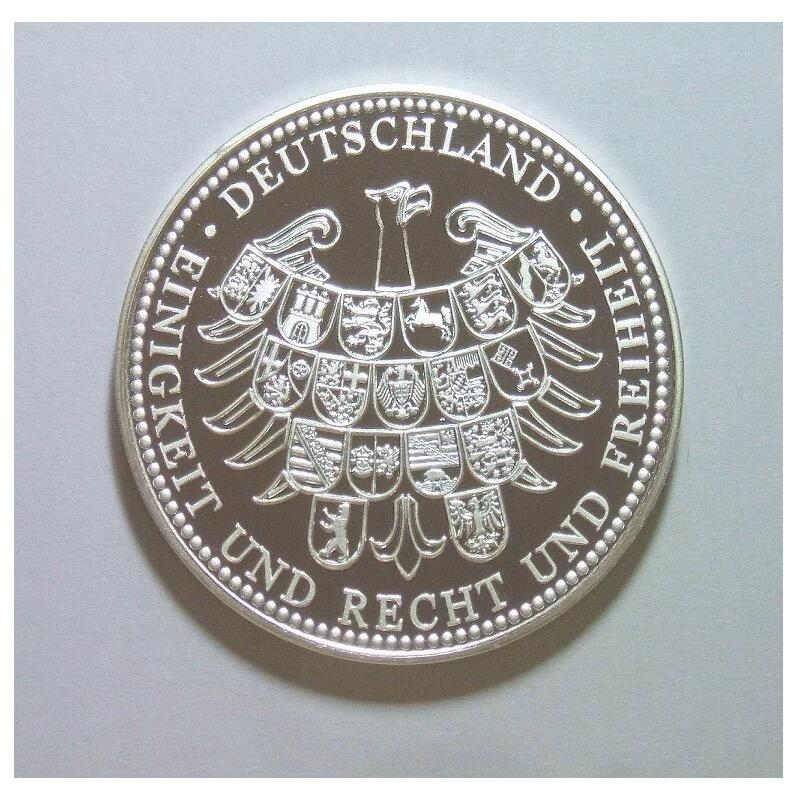 德国2009年教皇本笃十六世+鹰徽州徽高浮雕精制大镀金镀银章 40MM