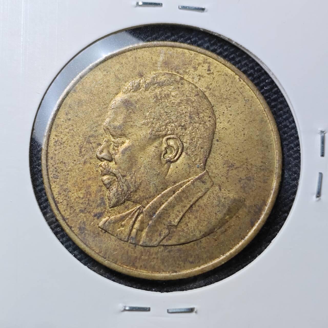 KK钱币收藏小铺 第306期 2月预留时间 周末发货  1968肯尼亚10分 头像无字版