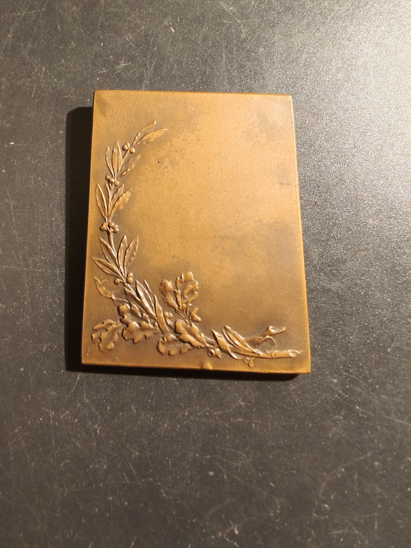 老王徽章第133期 法国方形大铜章    原盒    尺寸51×39mm   重量47.9g