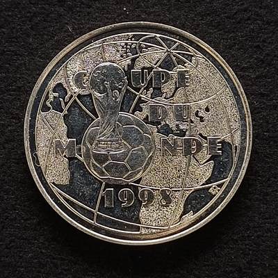 【全场包邮】纯粹捡漏拍441场 - 法国1997年1法郎法国世界杯纪念银币