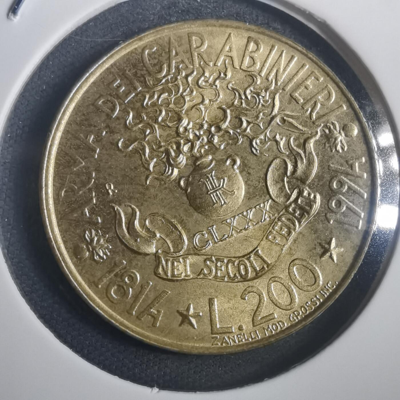 沼泽如烟--第772场 意大利1994年200里拉纪念币
