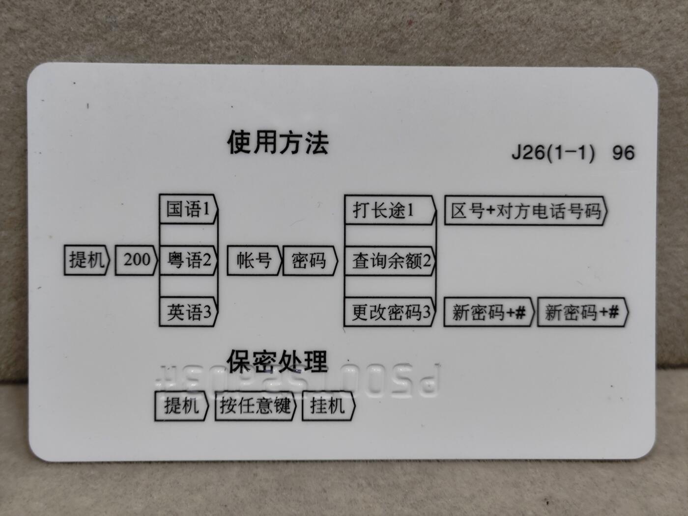 电话卡第三期 广东省邮电管理局200卡96 J26， 圣诞节