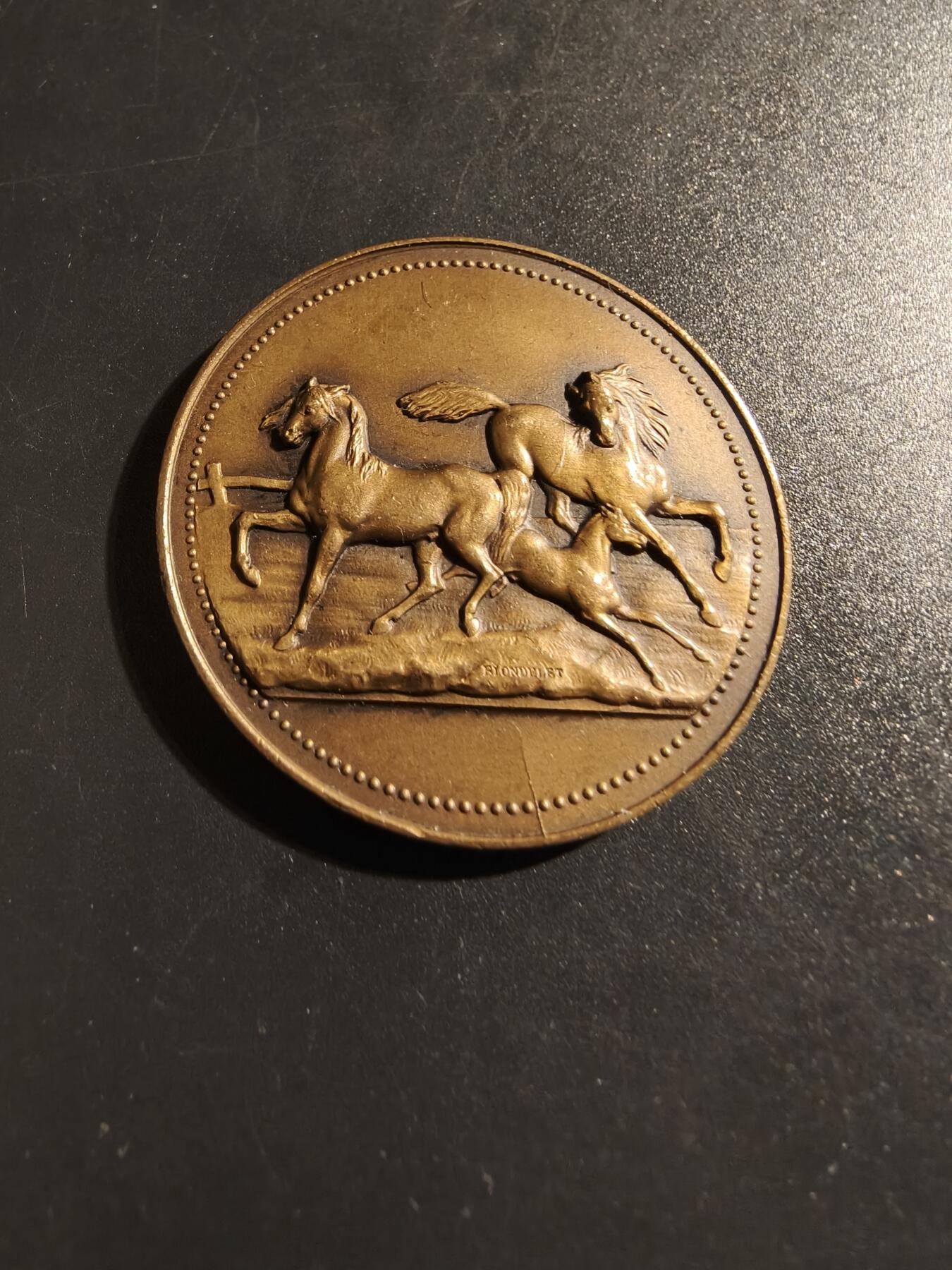 老王徽章第133期 法国农业大铜章   1930年    直径44mm   重量35.9g