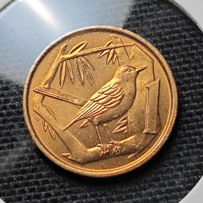 KK钱币收藏小铺 第306期 2月预留时间 周末发货 - 1990开曼群岛1分 好品