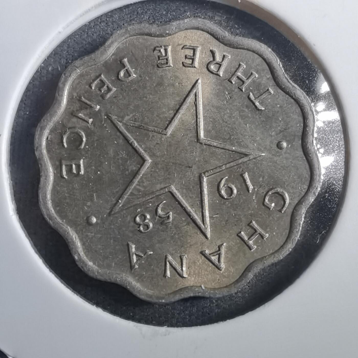 沼泽如烟--第773场 加纳1958年3便士