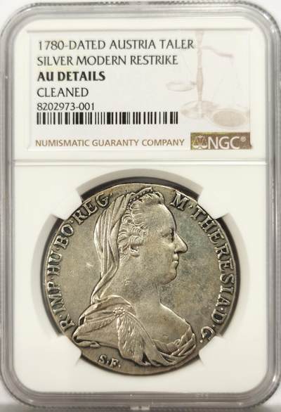 博洋堂世界钱币拍卖第130期（全场包邮） - NGC AU92 奥匈帝国1780大奶妈，早期后铸双须版