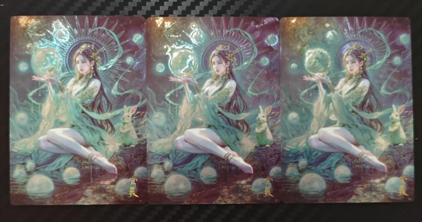 龙虎卡牌第四五场 （无佣金，满120包邮，欢迎送拍） 光刻3张 奇点 玄灵谱-常羲三宫