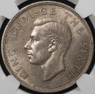 修遠堂世界钱币第七十七期 - NGC MS64 1949年新西兰1克朗大银币 乔治六世
