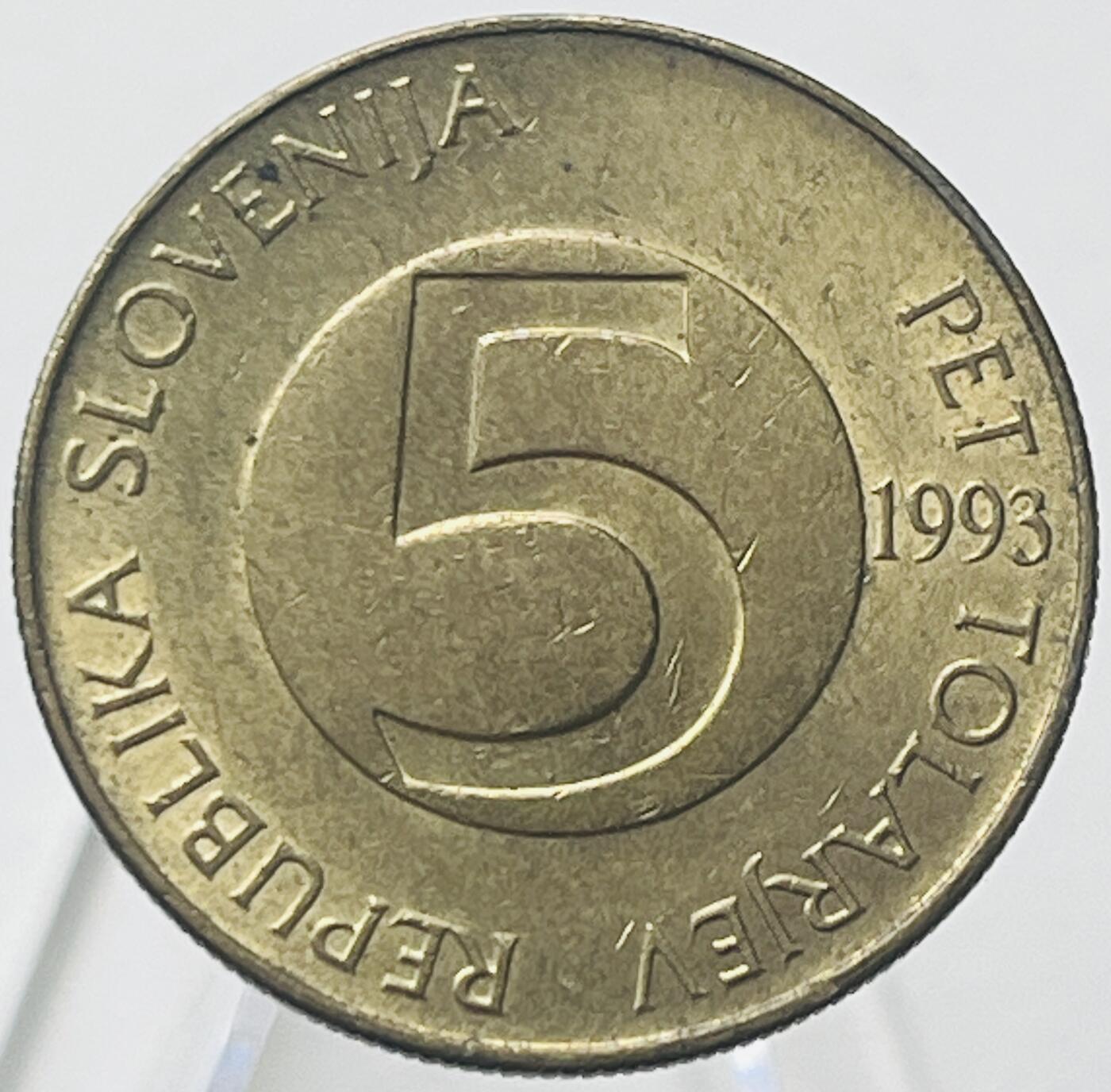 神仙姐姐-中外币专场15 1993年斯洛文尼亚5托拉尔