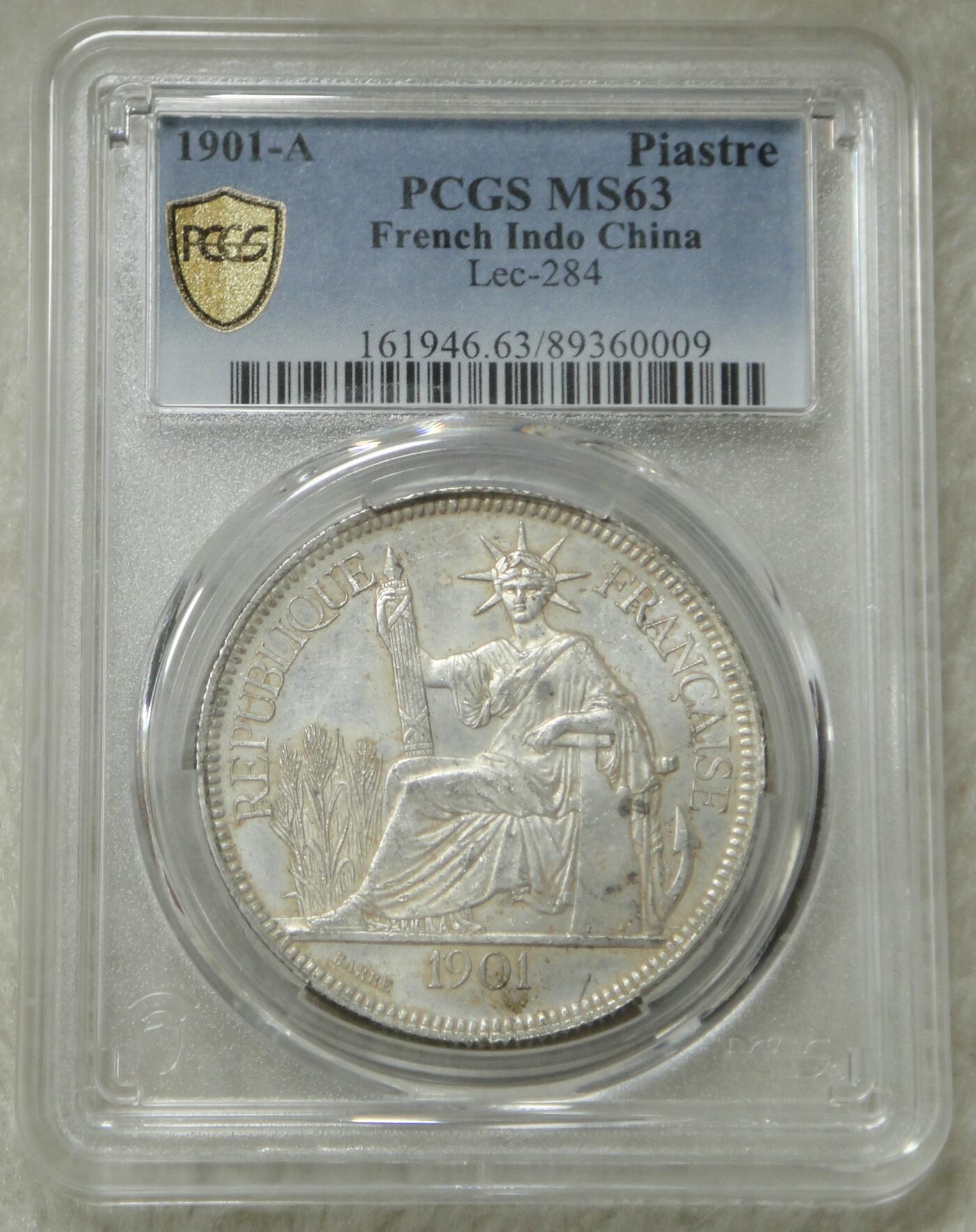 PCGS～MS63原光1901年坐洋