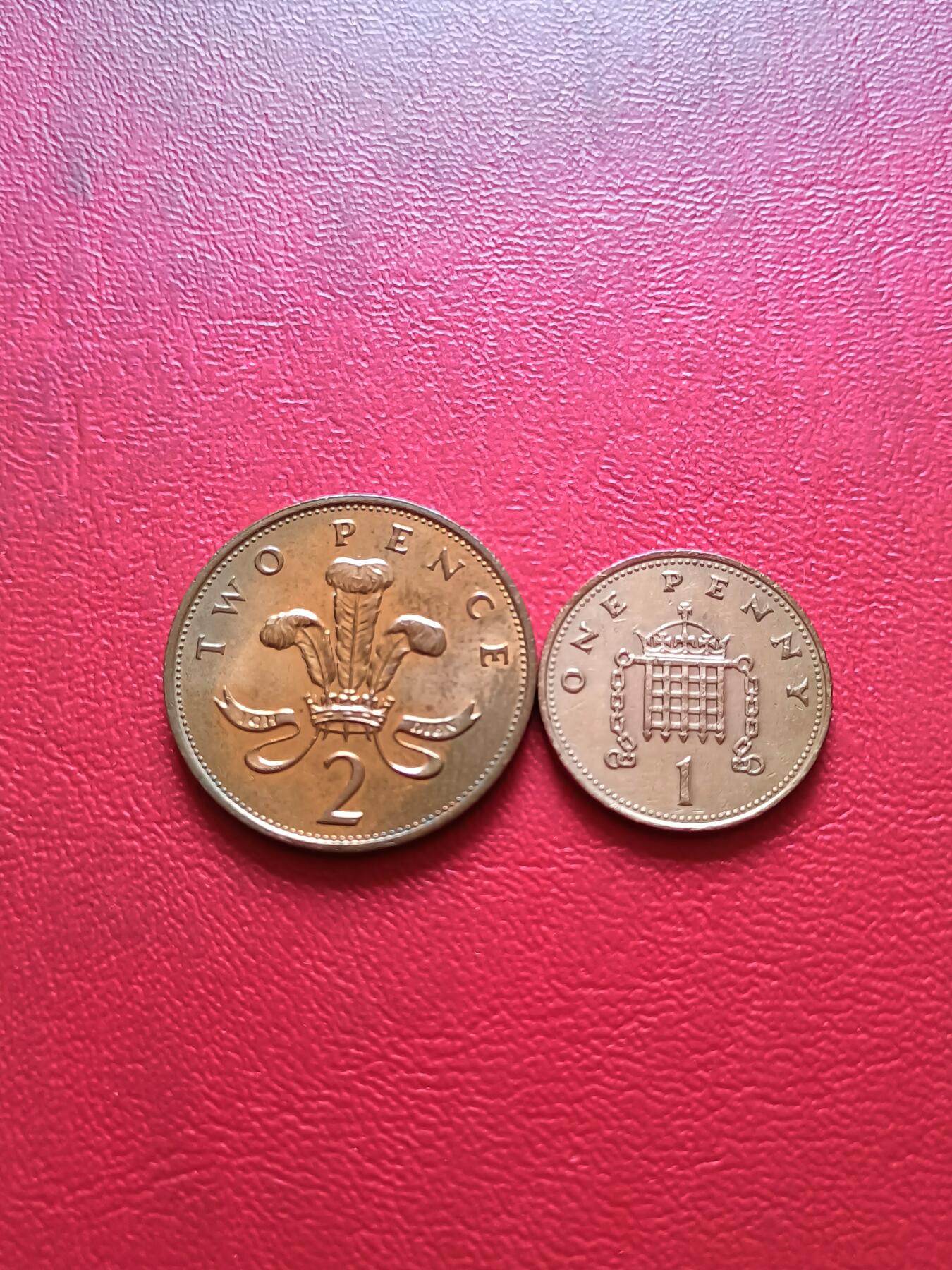 【云涧收藏】第四十三场 英国高冠1、2便士2枚