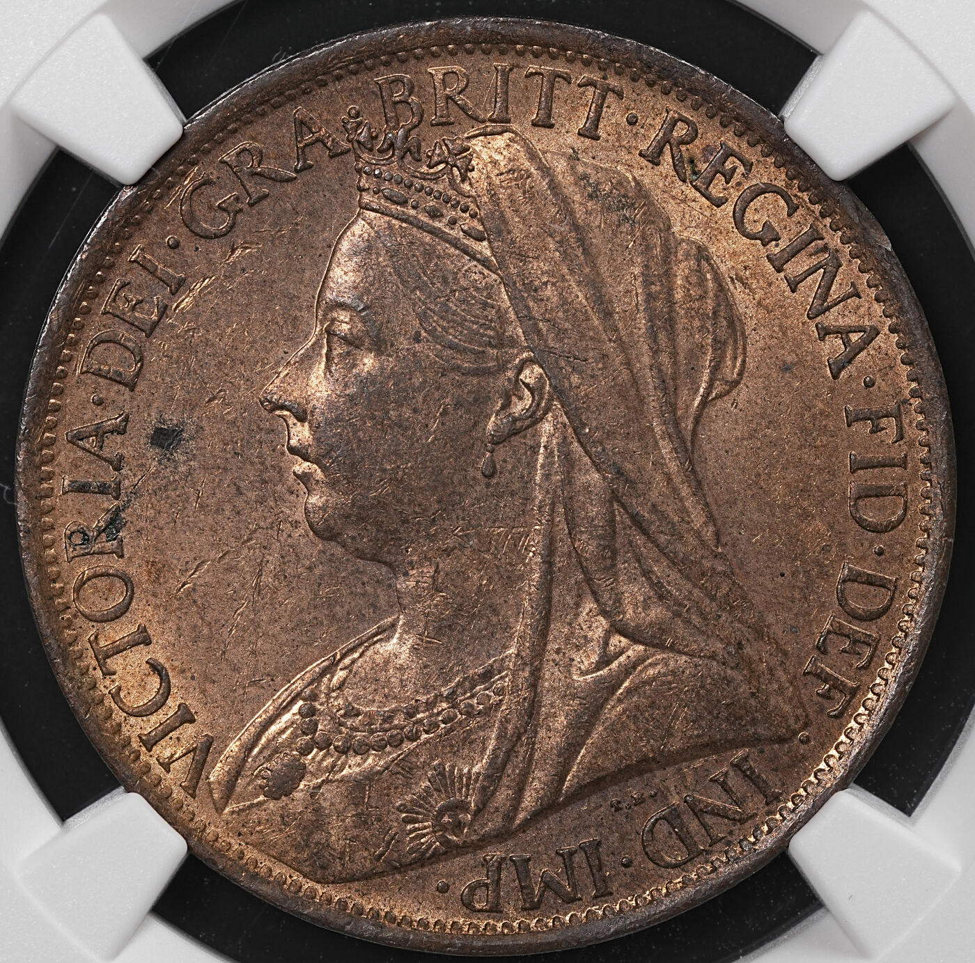 修遠堂世界钱币第七十七期 NGC MS62RB 1901年英国1便士铜币
