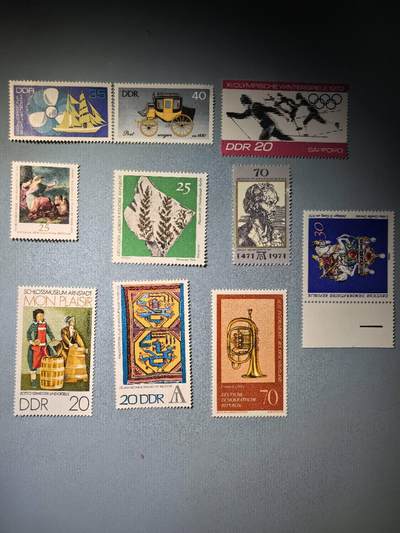 盛世勋华——号角文化勋章邮票专场拍卖第268期 - 东德邮政1970年代发行全新邮票 单枚成套 各种题材 10套