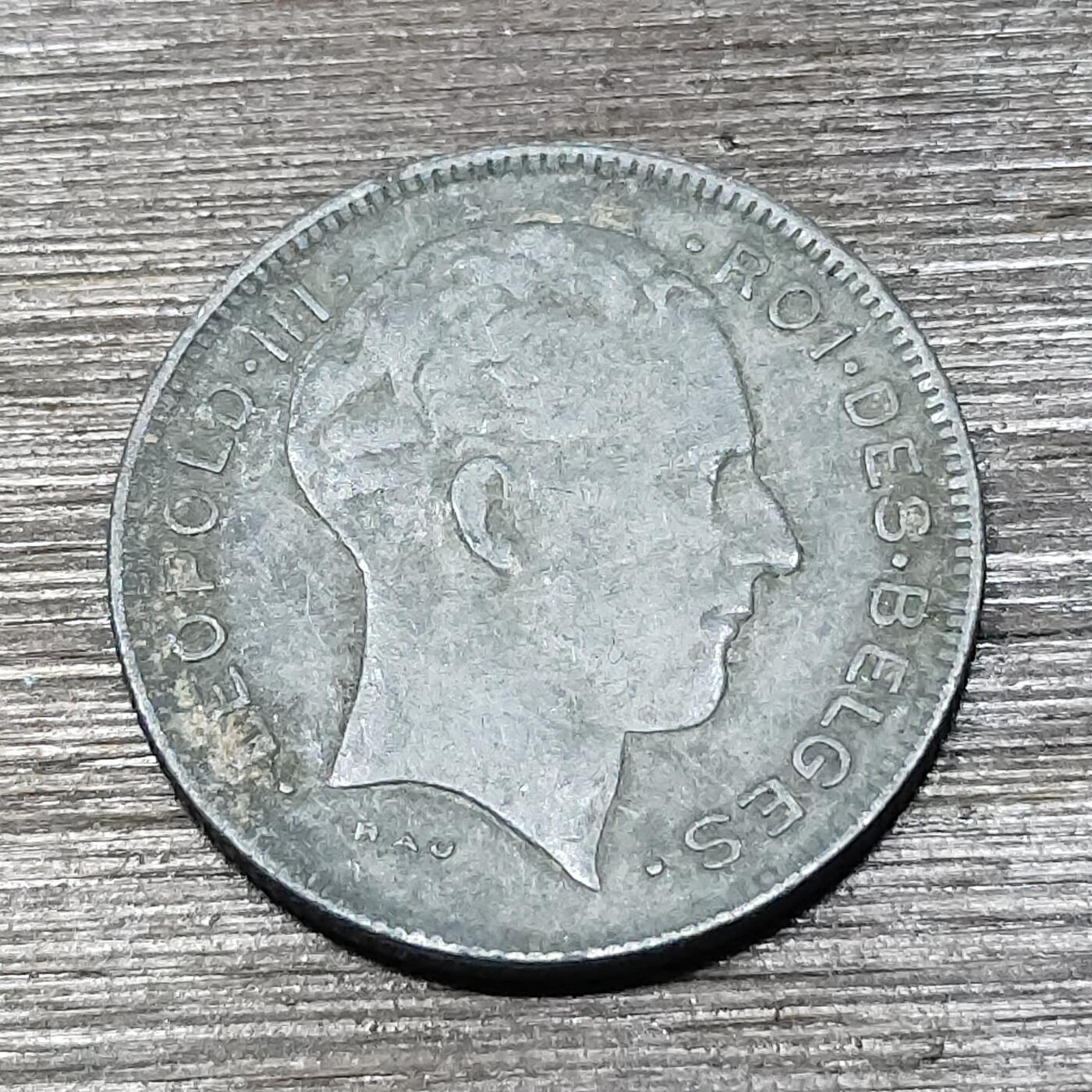 【铜匠收藏】★第125场★散币场，无佣金，30包邮。不满30元，支付5元运费。《接受代拍 代送NGC评级》 德占比利时 1943年 5法郎 锌币