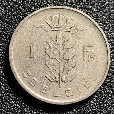 泉币菌-第47场-各国散币场 - 比利时1952年1法郎铜镍币（佛兰芒文版BELGIË），谷物女神