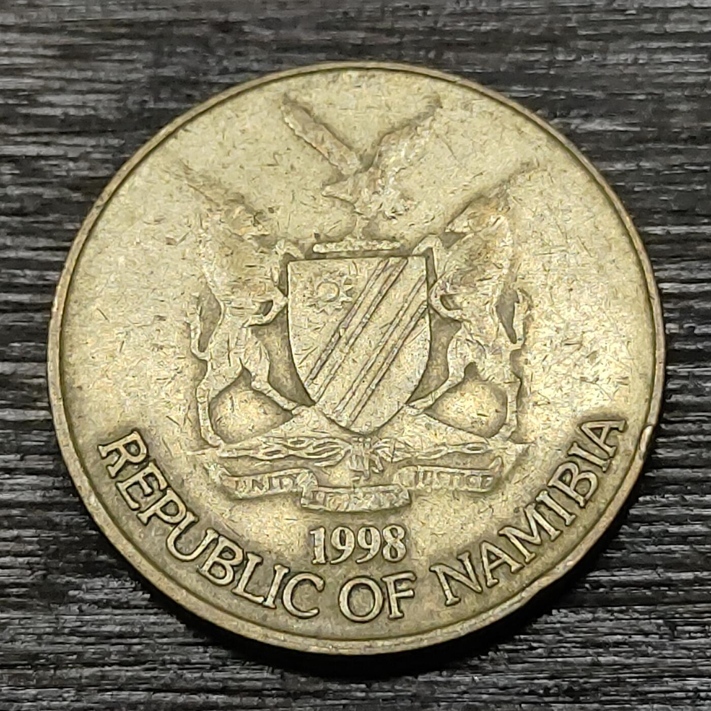 【铜匠收藏】★第125场★散币场，无佣金，30包邮。不满30元，支付5元运费。《接受代拍 代送NGC评级》 纳米比亚 1元 1998年