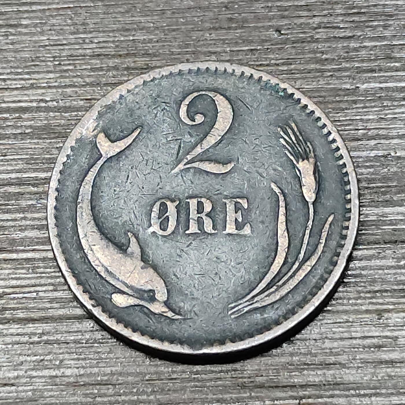 【铜匠收藏】★第125场★散币场，无佣金，30包邮。不满30元，支付5元运费。《接受代拍 代送NGC评级》 丹麦 2欧尔 铜币