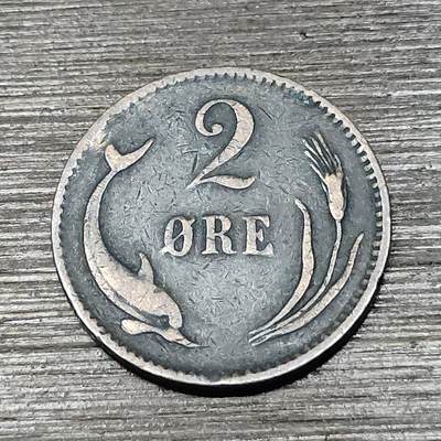 【铜匠收藏】★第125场★散币场，无佣金，30包邮。不满30元，支付5元运费。《接受代拍 代送NGC评级》 - 丹麦 2欧尔 铜币