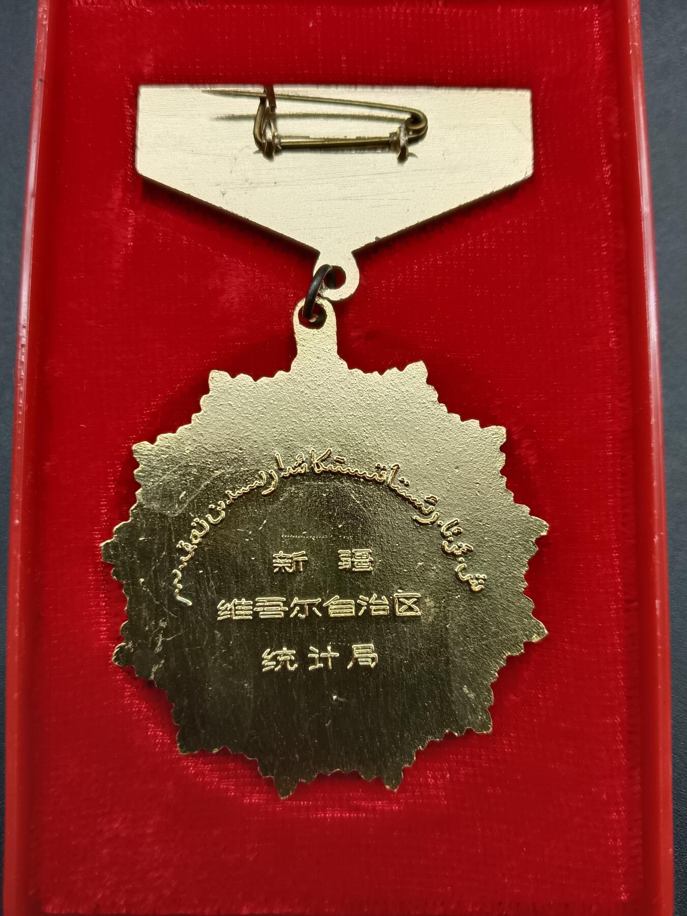 49期回流戒指饰品丝路钱币专场 新疆统计局工作20周年纪念章