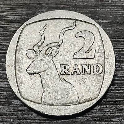 【铜匠收藏】★第125场★散币场，无佣金，30包邮。不满30元，支付5元运费。《接受代拍 代送NGC评级》 - 南非 2兰特 镍币 跳羚