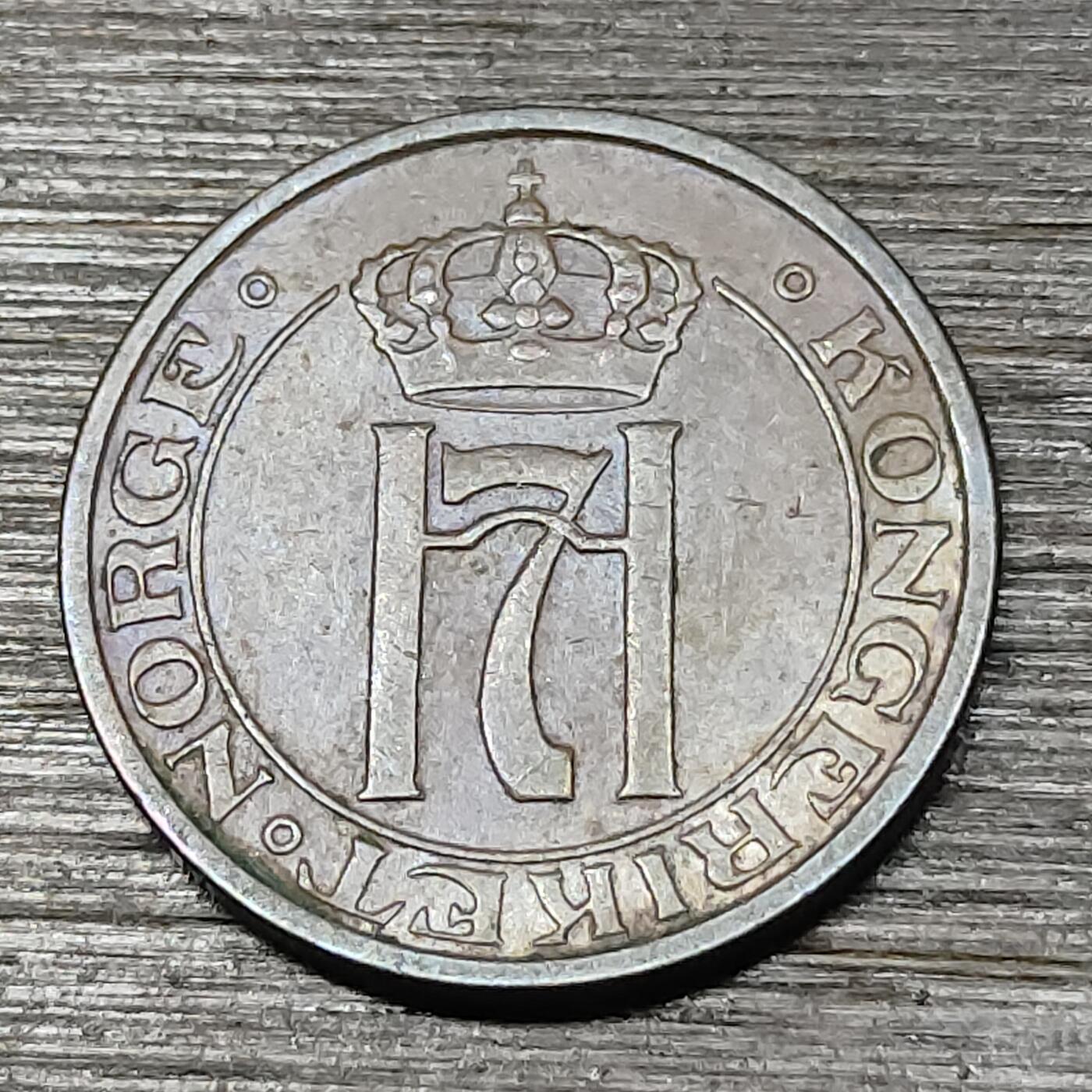 【铜匠收藏】★第125场★散币场，无佣金，30包邮。不满30元，支付5元运费。《接受代拍 代送NGC评级》 挪威 1951年 2欧尔 铜币