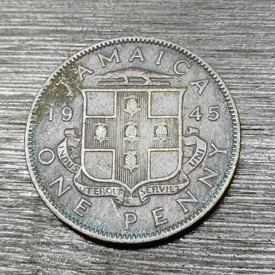 【铜匠收藏】★第125场★散币场，无佣金，30包邮。不满30元，支付5元运费。《接受代拍 代送NGC评级》 - 牙买加 1945年 1便士
