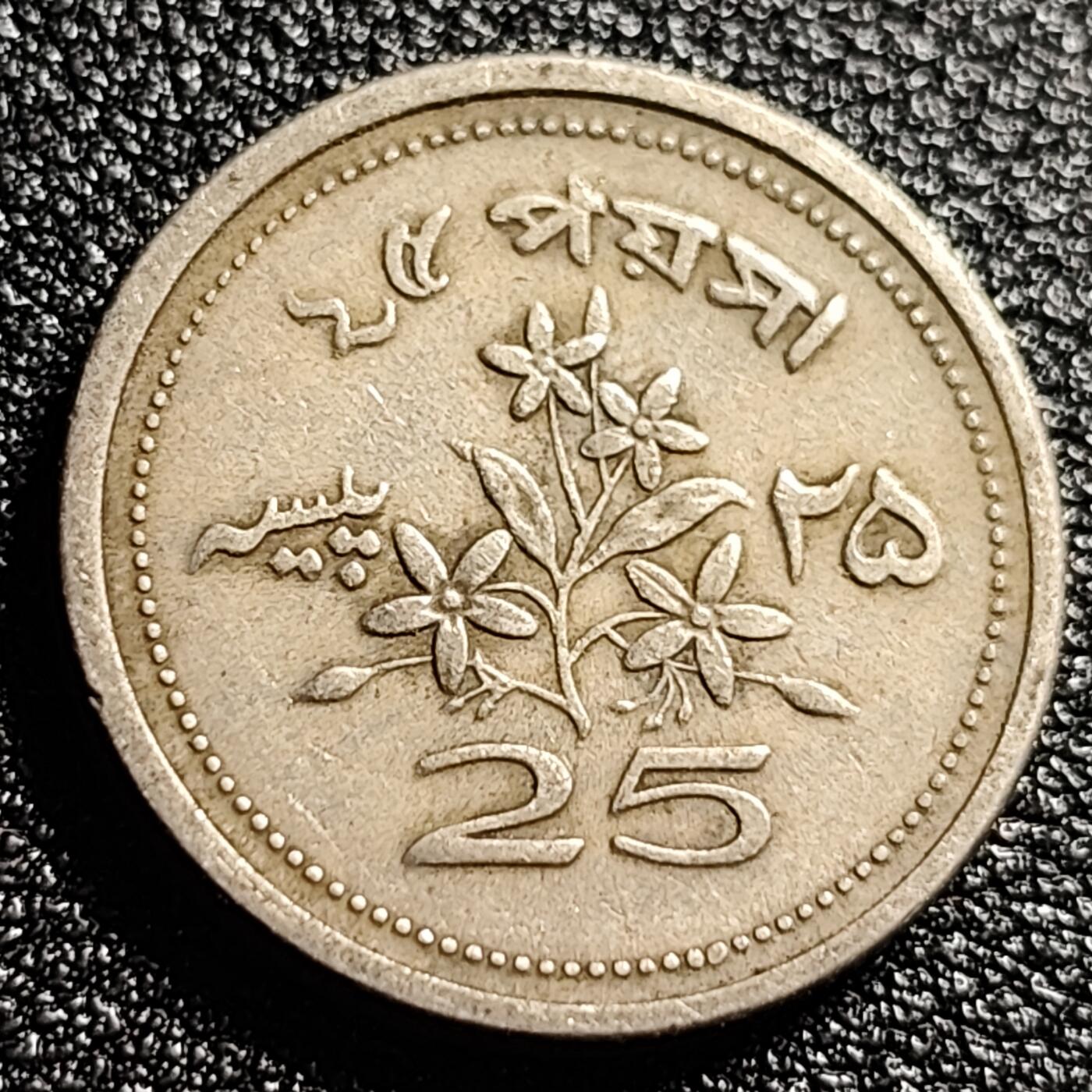 泉币菌-第47场-各国散币场 巴基斯坦２５派沙铜镍币 直径２０ｍｍ