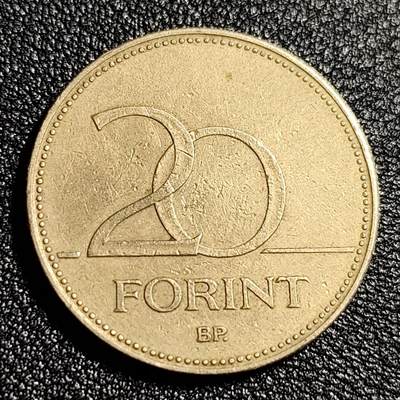 泉币菌-第48场-散币捡漏场 - 匈牙利20福林铜币 直径26.2mm