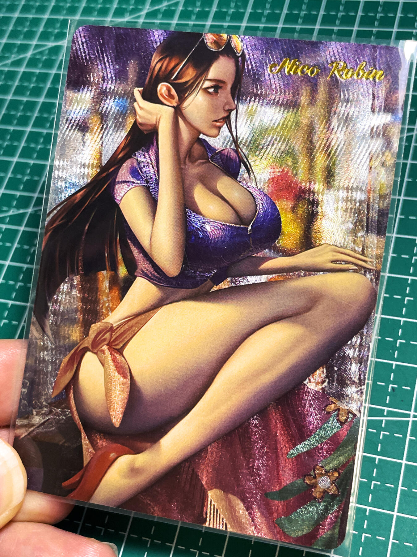显眼宝22期 颜值精选·真 燎原卡牌早期 ACG  SP特卡 海贼罗宾 大长腿2米8 一张 粗闪工艺   63*88