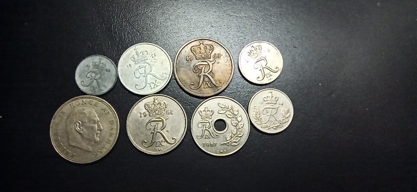 邮泉阁限时拍卖第十六场 各国硬币专场（拍卖结束后请付邮费，存留时间过长需全部邮寄） 丹麦8枚
